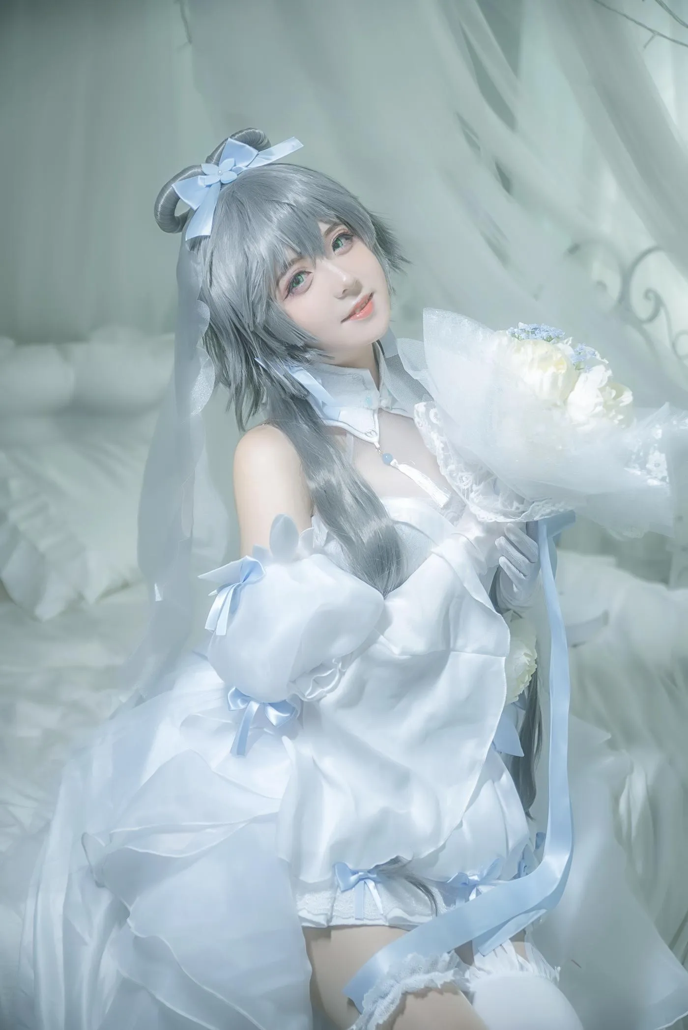渊秧 – NO.09 Vocaloid洛天依婚纱cos [10P]插图9